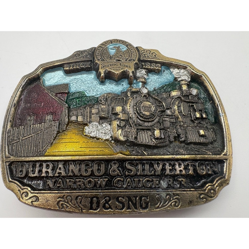 Vintage 1983 Durango & Silverton Narrow Gauge Railroad‎ Belt Buckle Limited #137